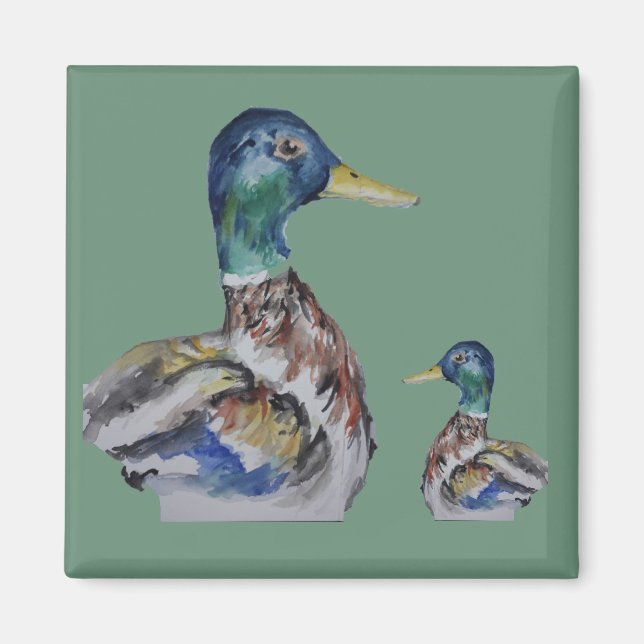 Färgfull anka magnet (Framsidan)
