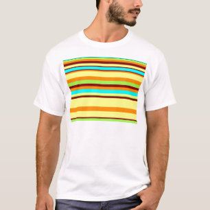 Färgfull anpassad designer Rand Mönster T Shirt