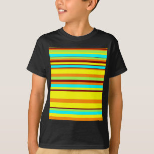 Färgfull anpassad designer Rand Mönster T-shirt