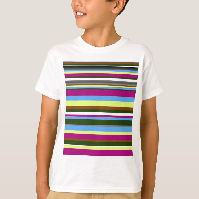 Färgfull anpassad designer Rand T-shirt (Framsida)
