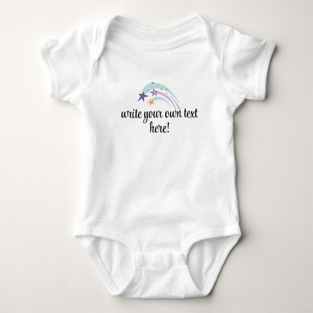 Färgfull Anpassade Baby Baby Bodykostym T Shirt (Framsida)