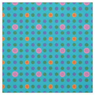 Färgfull Anpassningsbar Polka dots Fisk i Sea Fabr Tyg