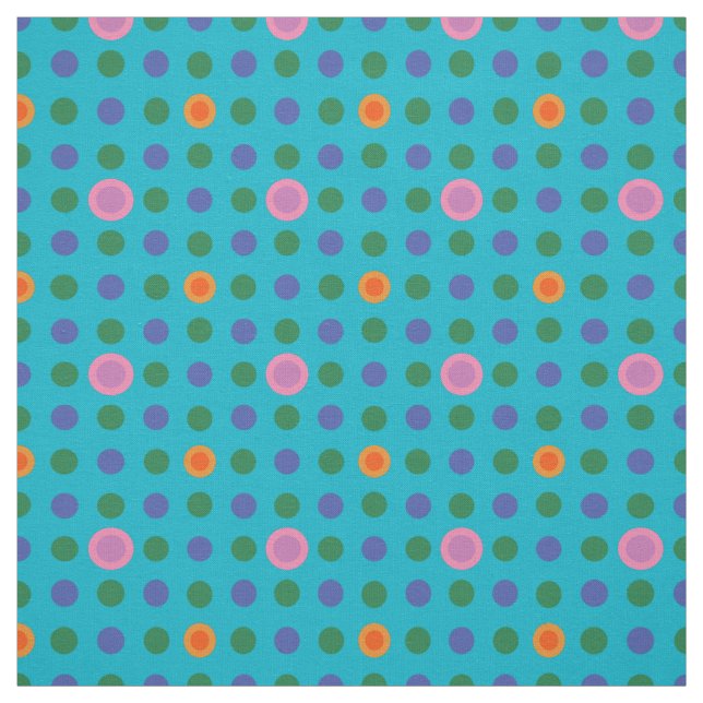 Färgfull Anpassningsbar Polka dots Fisk i Sea Fabr Tyg (Provkarta)