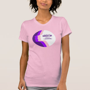 Färgfull Ansikte Internationell Kvinnodag 8 mars T Shirt