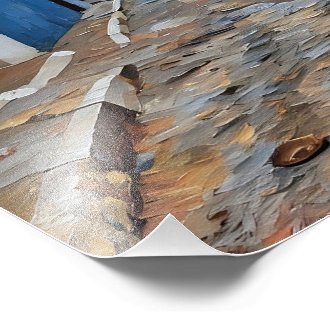 Färgfull Architectural Street View Fototryck (Hörn)