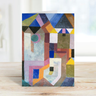 Färgfull arkitektur Paul Klee Kort