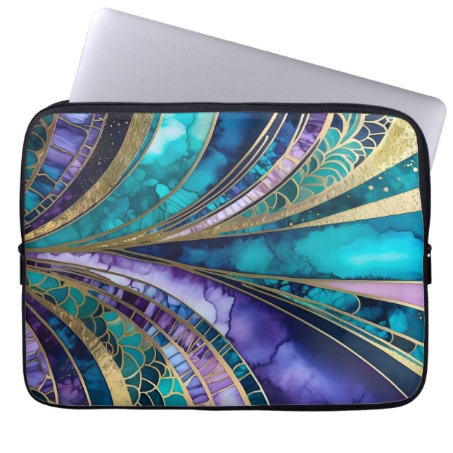 Färgfull Art Deco bärbar dator Fodral (Framsidan)