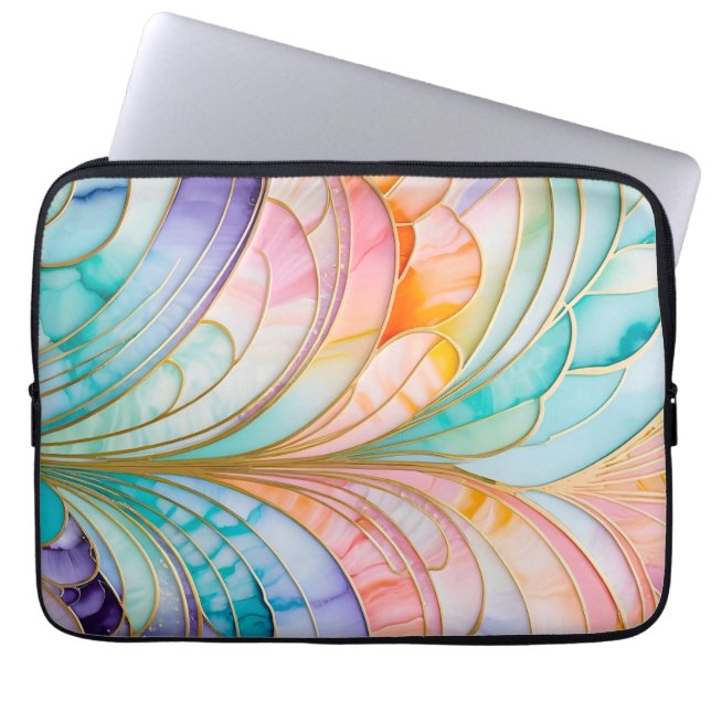 Färgfull Art Deco bärbar dator Fodral (Framsidan)