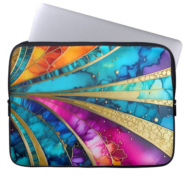 Färgfull Art Deco bärbar dator Fodral (Framsidan)