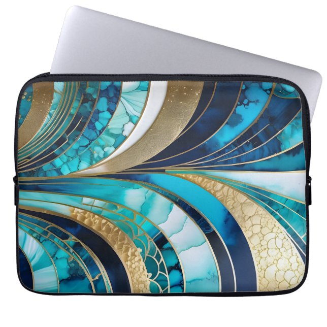 Färgfull Art Deco bärbar dator Fodral (Framsidan)