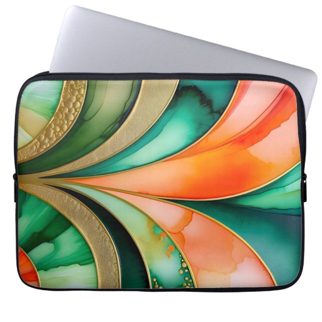 Färgfull Art Deco bärbar dator Fodral (Framsidan)