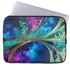 Färgfull Art Deco bärbar dator Fodral