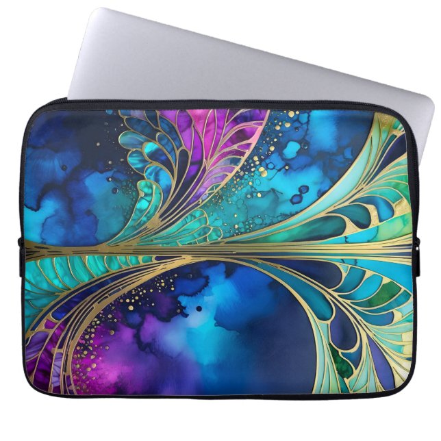 Färgfull Art Deco bärbar dator Fodral (Framsidan)