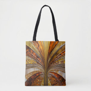 Färgfull Art Deco Tote Bag Tygkasse