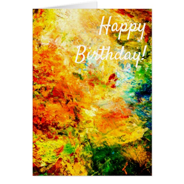 Färgfull artistpalett hälsningskort (Framsidan)