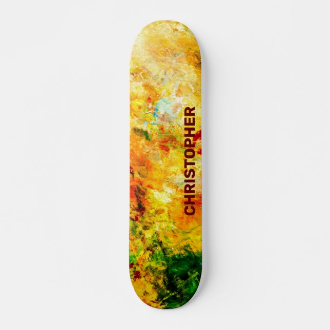 Färgfull artistpalett mini skateboard bräda 18,5 cm (Framsida)