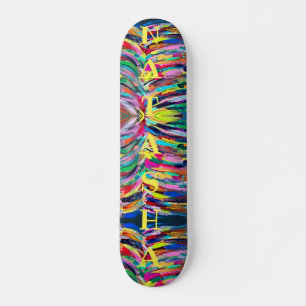 Färgfull artistpalett mini skateboard bräda 18,5 cm