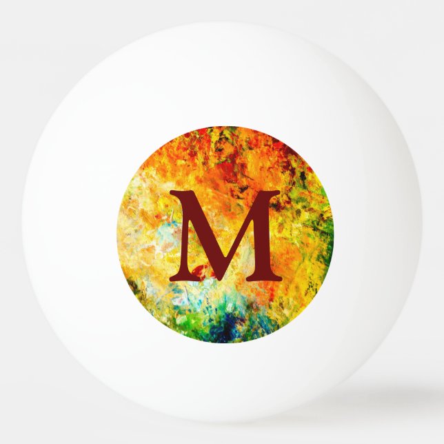 Färgfull artistpalett pingisboll (Framsidan)