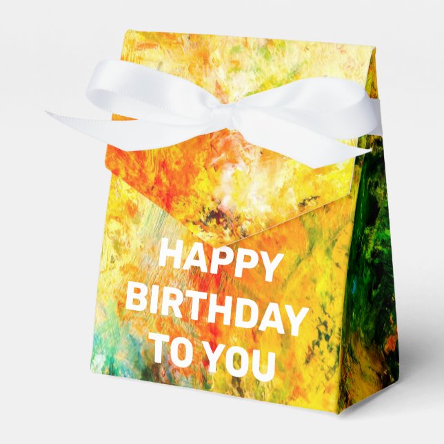 Färgfull artistpalett presentaskar (Framsidan Sidan)