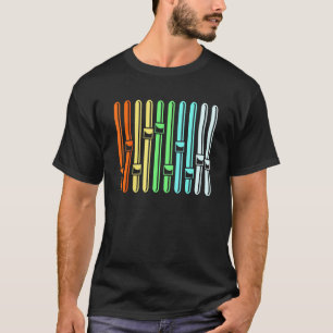 Färgfull Audio Ingenjör Ljud Vu Meter T Shirt
