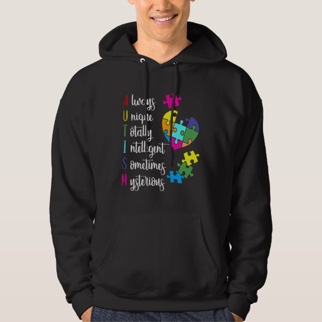 Färgfull autism - medvetandehöjande design för AD- Hoodie (Framsida)