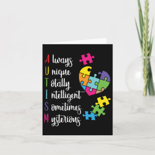 Färgfull autism - medvetandehöjande design för Asd Kort