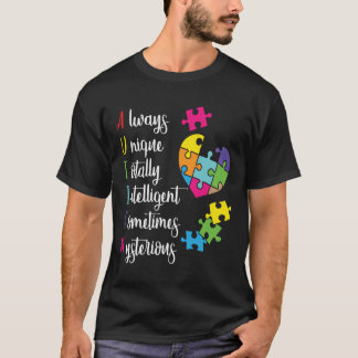 Färgfull autism - medvetandehöjande design för Asd T Shirt