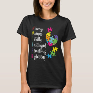 Färgfull autism - medvetandehöjande design för Asd T Shirt