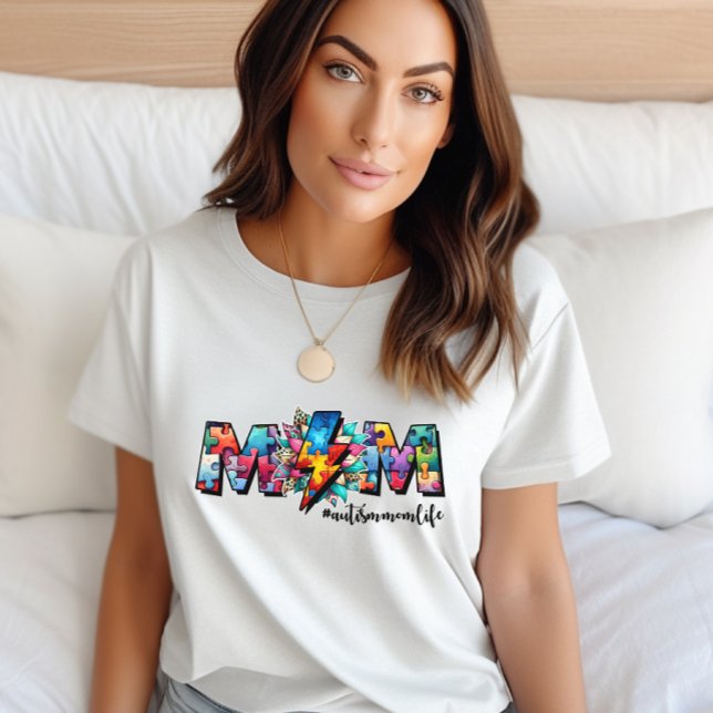 Färgfull autism Puzzle Delar T-Shirt (Skapare uppladdad)