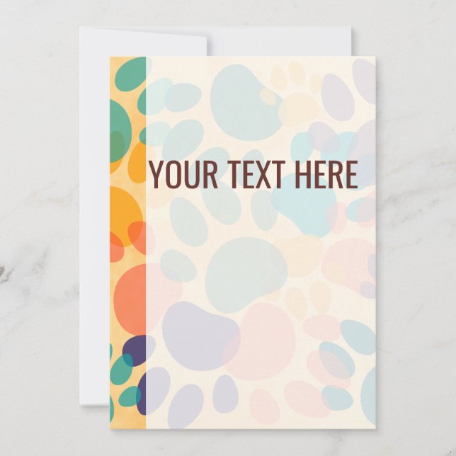 Färgfull avisering från Mönster Hund Tass avtryck Meddelande (Framsida)