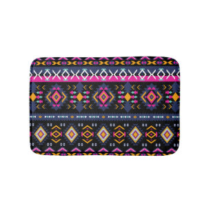 Färgfull aztec badrumsmatta