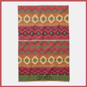 Färgfull aztec Inspired Kökshandduk