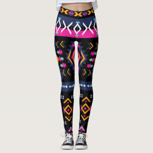 Färgfull aztec leggings