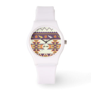 Färgfull aztec mönster armbandsur