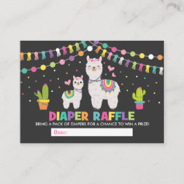 Färgfull babystölder Fiesta Diaper Raffle Tilläggskort