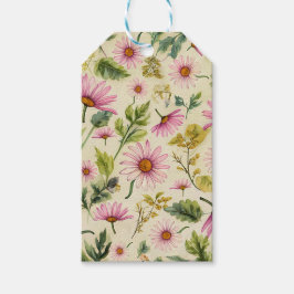 Färgfull babystövel för Blommigt i Vår Presentetikett