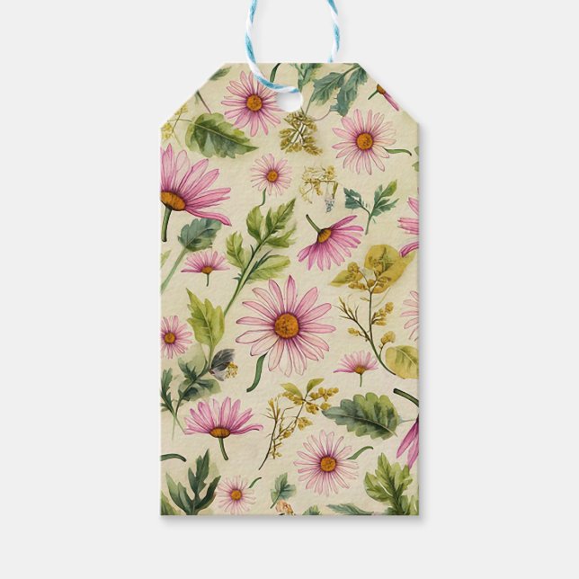 Färgfull babystövel för Blommigt i Vår Presentetikett (Framsidan)