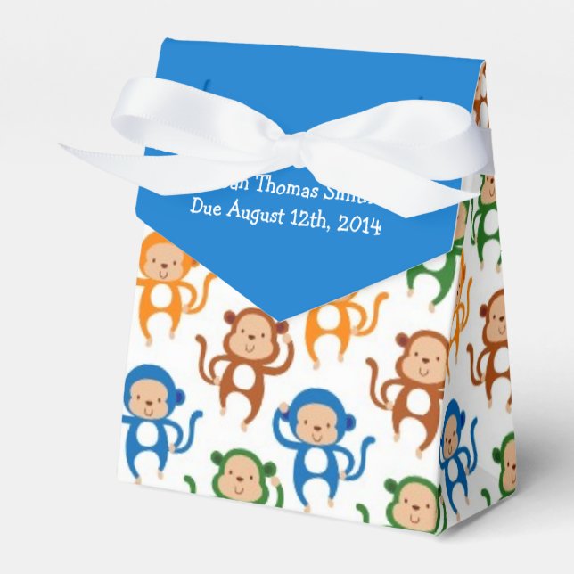 Färgfull babyvisningsprogram för apa-tema presentaskar (Framsidan Sidan)