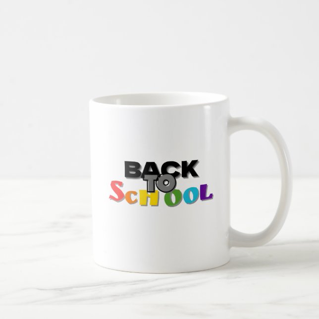 Färgfull Back to school Lettering Kaffemugg (Höger)