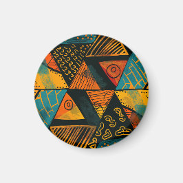 Färgfull bakgrund med afrikanska motiv magnet