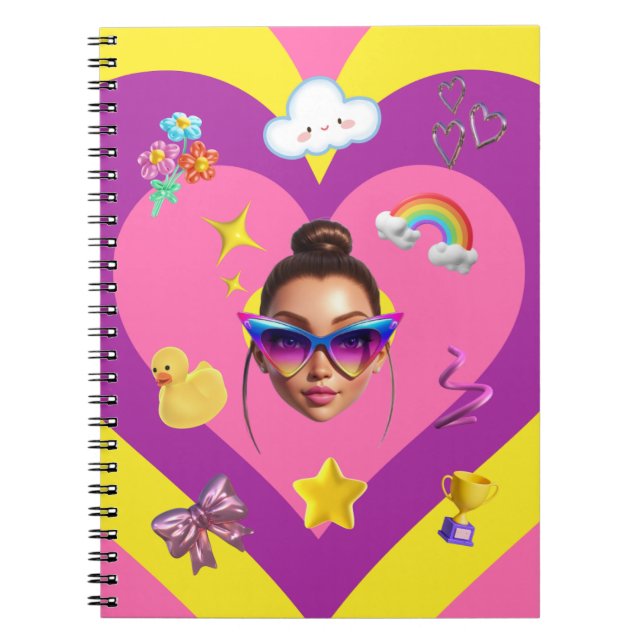 Färgfull bärbar Journal-dator Anteckningsbok (Framsidan)