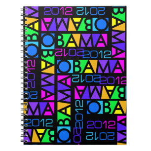 Färgfull bärbar OBAMA 2012-dator Anteckningsbok Med Spiral