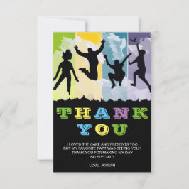 Färgfull Barns födelsedag Tack Kort