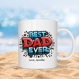 Färgfull bästa Pappa Fars dag-Personlig Kaffemugg