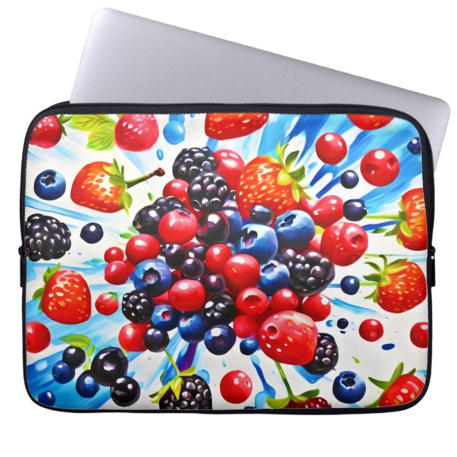 Färgfull Berry Fiesta Design Laptop Fodral (Framsidan)