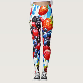 Färgfull Berry Fiesta Design Leggings