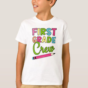 Färgfull besättning Klass Back to school T Shirt