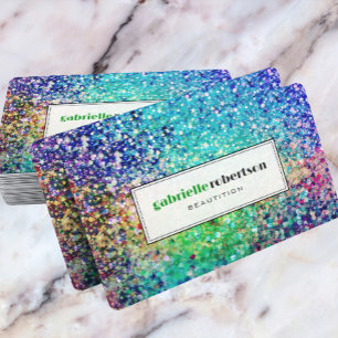 Färgfull bild av struktur, anpassningsbar glitter, visitkort