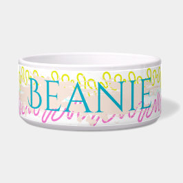Färgfull bläckfisk Linjer Pet Bowl