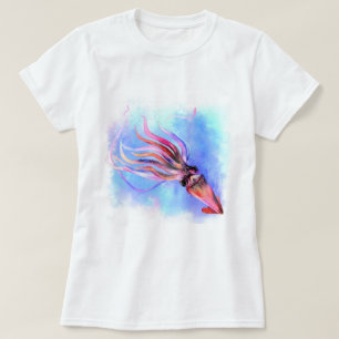 Färgfull bläckfisk T-Shirt